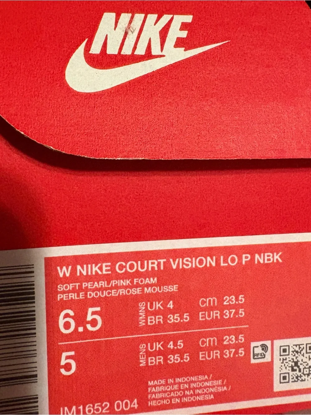 Nike Court Vision Low Neapolitan Brown Cream Pink Wonen’s Sneaker 6/6.5/9.5/10